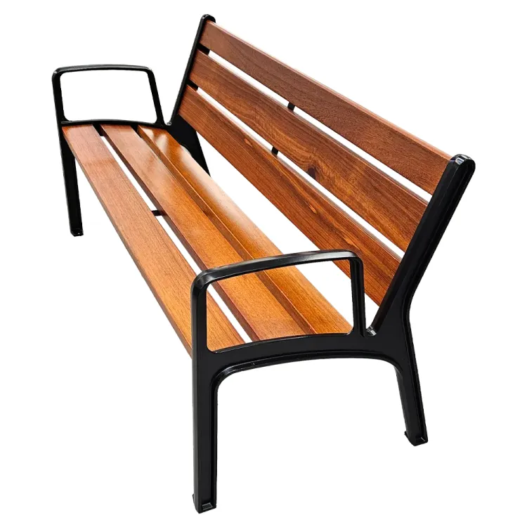 Ławka ogrodowa 150 cm aluminiowa z podłokietnikami z drewnem jatoba Serpent Tree Exclucive