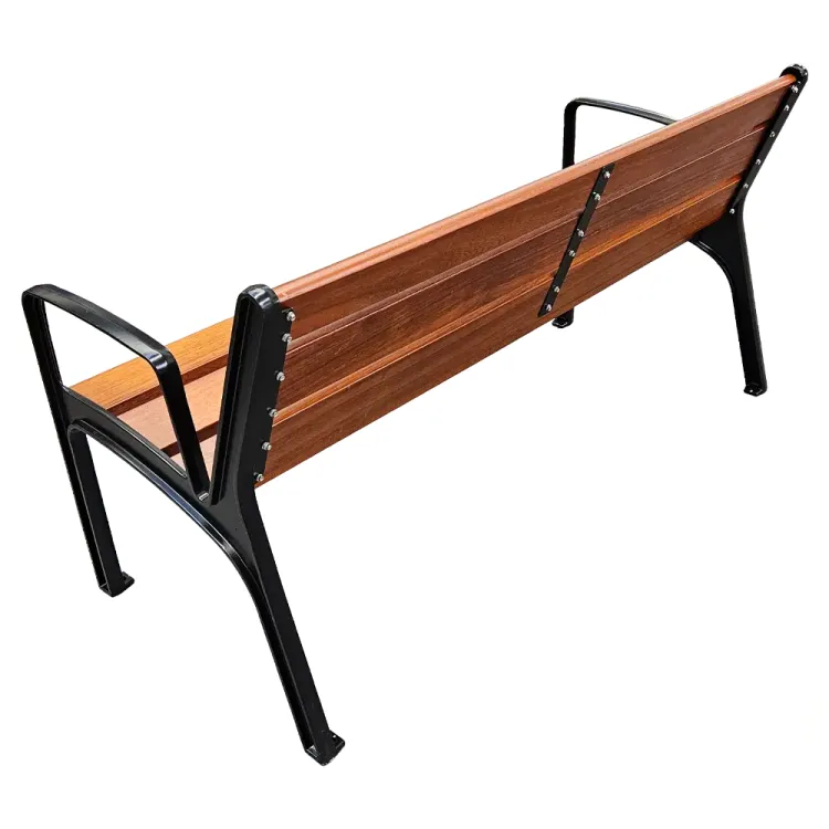 Ławka ogrodowa 150 cm aluminiowa z podłokietnikami z drewnem jatoba Serpent Tree Exclucive
