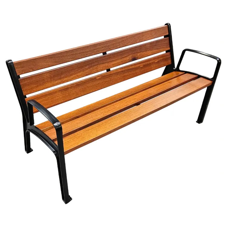 Ławka ogrodowa 150 cm aluminiowa z podłokietnikami z drewnem jatoba Serpent Tree Exclucive