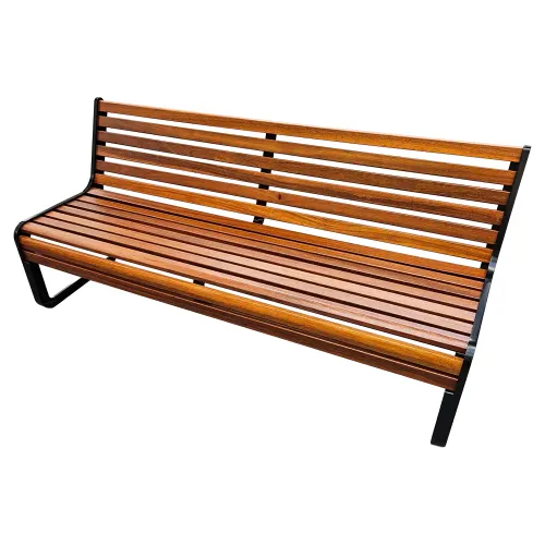 Ławka ogrodowa 150 cm aluminiowa minimalistyczna rama L z drewnem jatoba Serpent Tree Exclucive