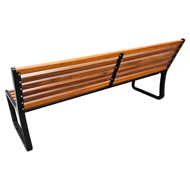 Ławka ogrodowa 150 cm aluminiowa minimalistyczna rama L z drewnem jatoba Serpent Tree Exclucive