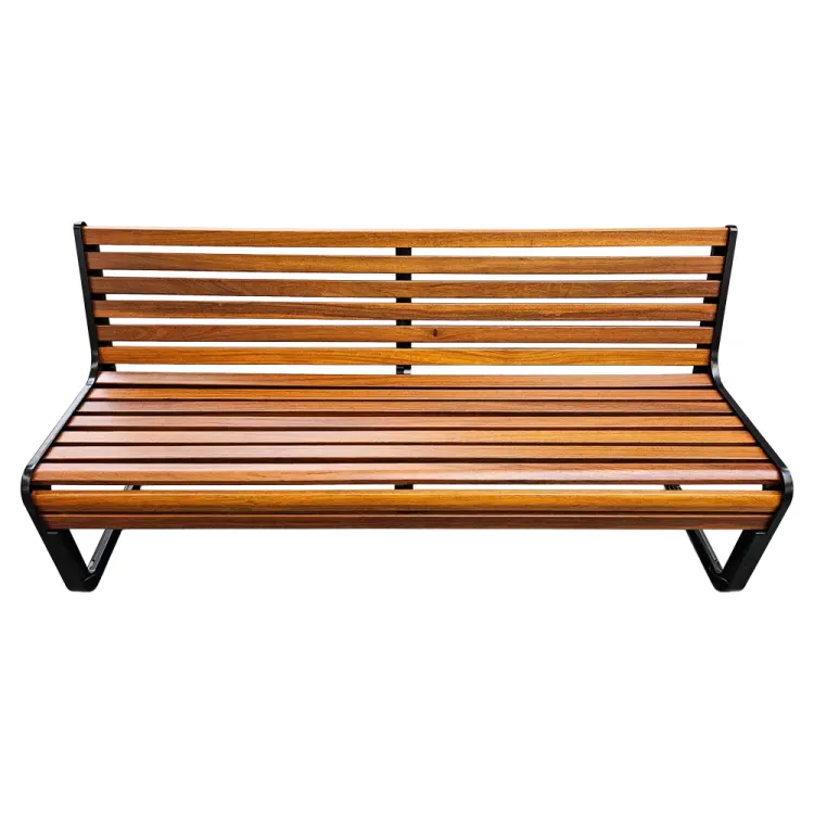 Ławka ogrodowa 150 cm aluminiowa minimalistyczna rama L z drewnem jatoba Serpent Tree Exclucive