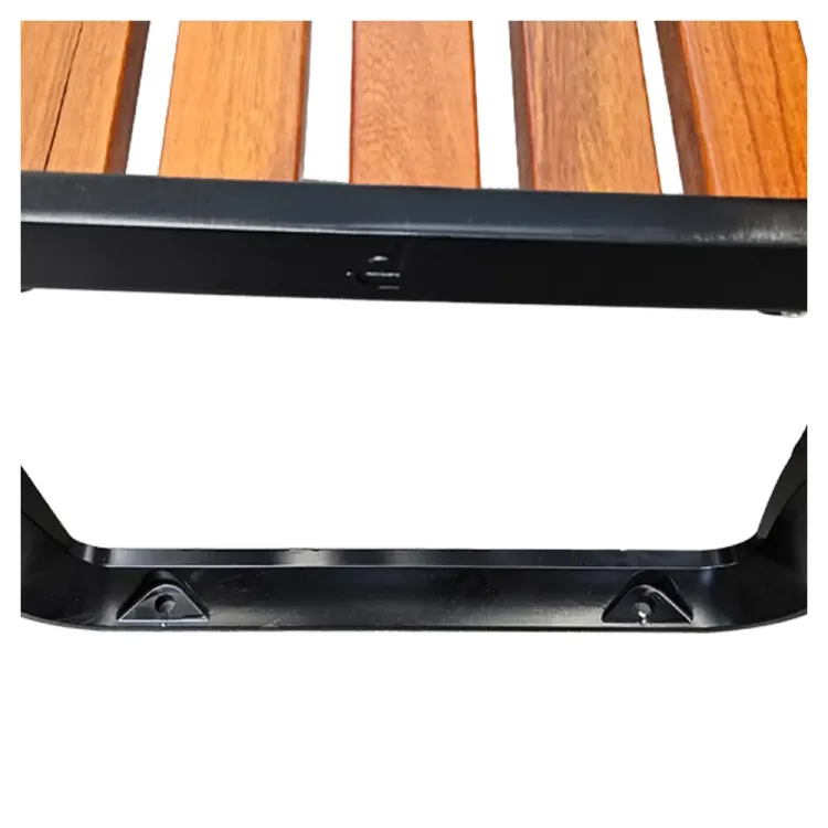 Ławka ogrodowa 150 cm aluminiowa minimalistyczna rama L z drewnem jatoba Serpent Tree Exclucive