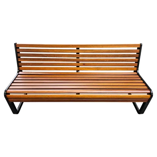 Ławka ogrodowa 180 cm aluminiowa minimalistyczna rama L z drewnem jatoba Serpent Tree Exclucive