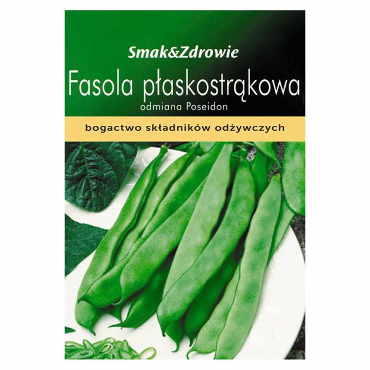Nasiona fasola szparagowa Smak&Zdrowie Poseidon 50szt. karłowa zielona do gruntu