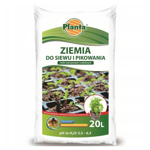 Ziemia do wysiewu i pikowania Planta 20L pH 5,5-6,5 do warzyw i roślin