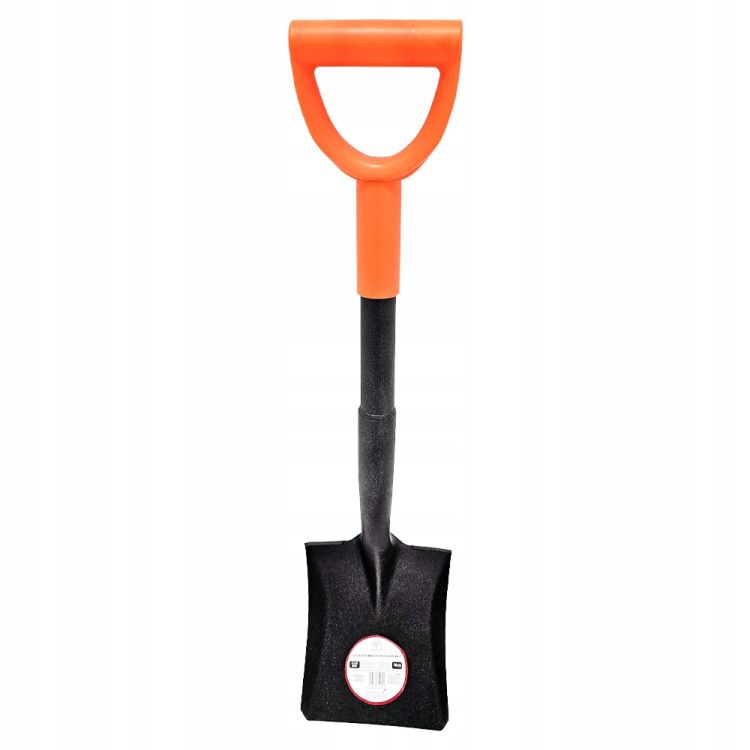 Łopata ogrodowa kwadratowa mini 70cm stalowa 16cm z ergonomicznym uchwytem