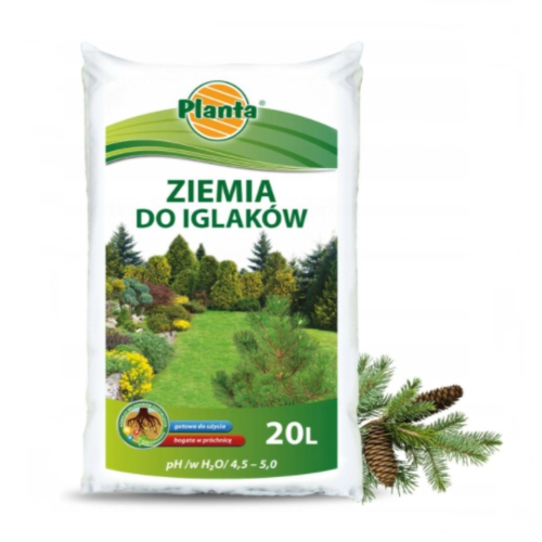 Ziemia do iglaków Planta 20L pH 4,5-5,0 gotowe podłoże do roślin iglastych ogrodowych