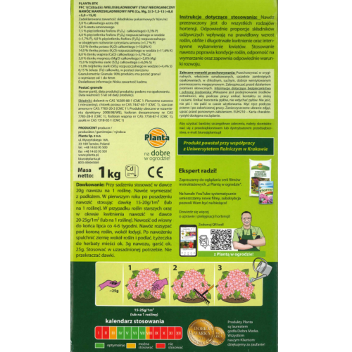 Nawóz mineralny Planta do hortensji 1kg granulowany NPK z mikroelementami – zdjęcie 2