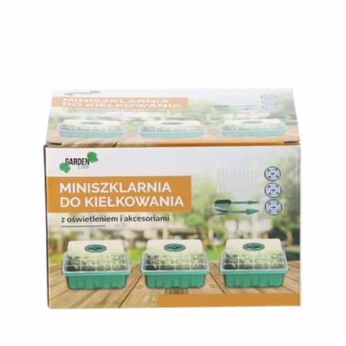 Miniszklarniа do kiełkowania Garden Line 3szt. z oświetleniem LED i akcesoriami