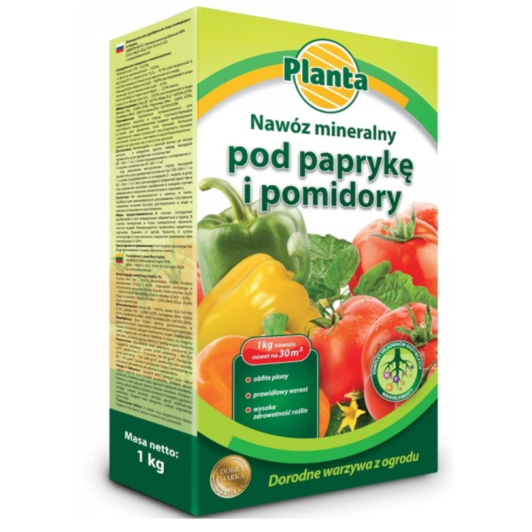 Nawóz mineralny Planta do papryki i pomidorów 1kg granulowany NPK – zdjęcie 1