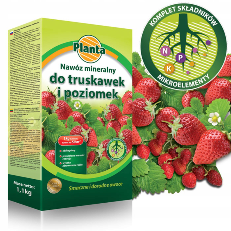 Nawóz mineralny Planta do truskawek i poziomek 1,1kg granulowany NPK