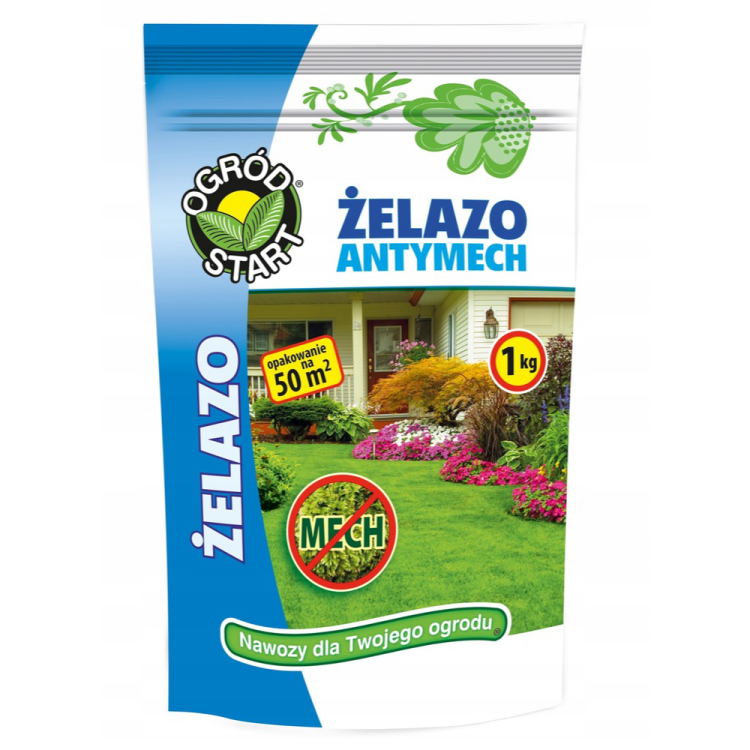 Nawóz do trawnika Ogród Start Żelazo Antymech 1kg granulowany interwencyjny – zdjęcie 1
