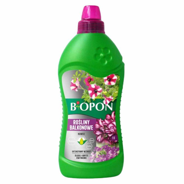 Nawóz Biopon rośliny balkonowe płynny mineralny 1l kwiaty – zdjęcie 1