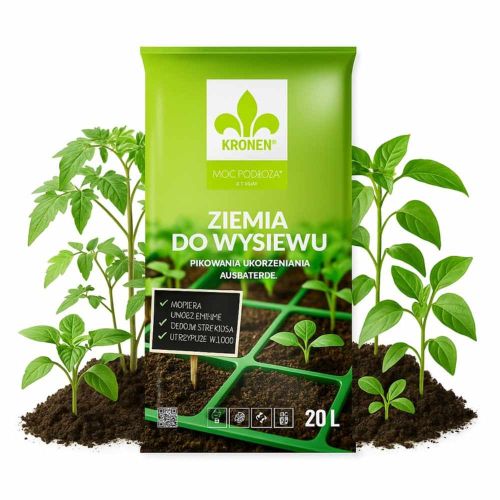 Ziemia do wysiewu i pikowania Kronen 20l pH6,0-6,8 torfowa do rozsad i ukorzeniania