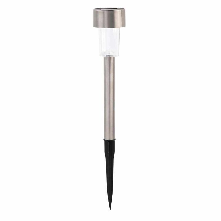 Lampa solarna 4iQ ISKRA LED 0,06W stalowa IP44 srebrna do ogrodu