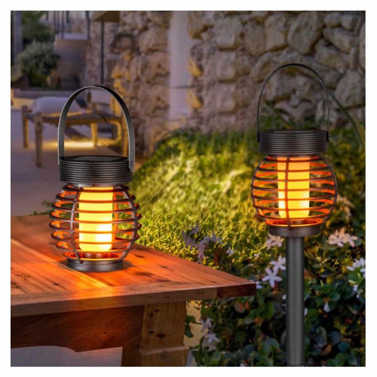 Latarnia solarna  LED 0,12W IP44 wisząca stojąca 2w1 9,5x38cm