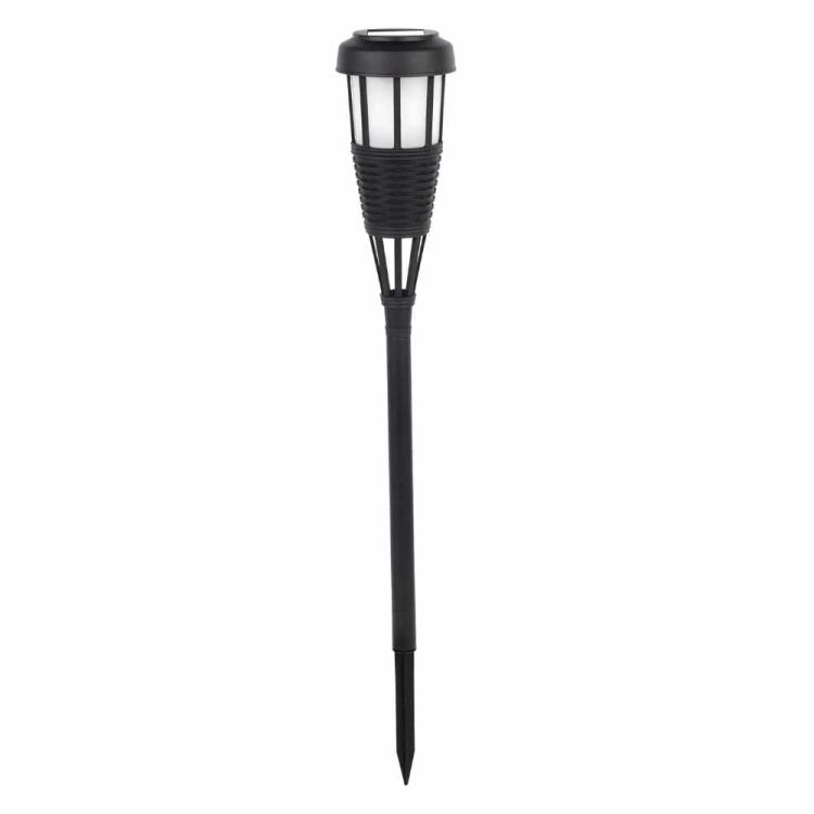 Lampa solarna Płomień LED 0,12W 50,5cm IP44 wbijana czarna do ogrodu – zdjęcie 1