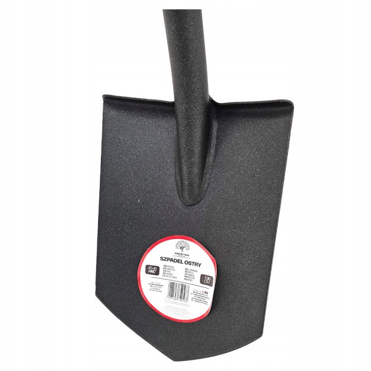 Szpadel ostry 130cm stal hartowana trzonek kompozytowy z włóknem szklanym 2kg do twardej gleby