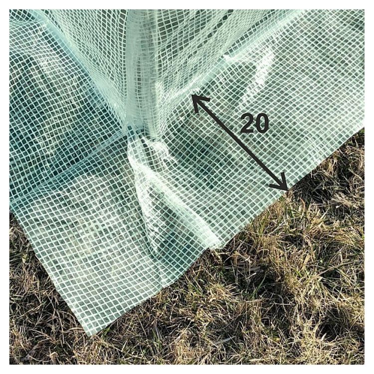 Tunel szklarniowy PREMIUM Green 2x3m 6m2 rurki 19mm folia PE 140g/m2 UV4 zielony