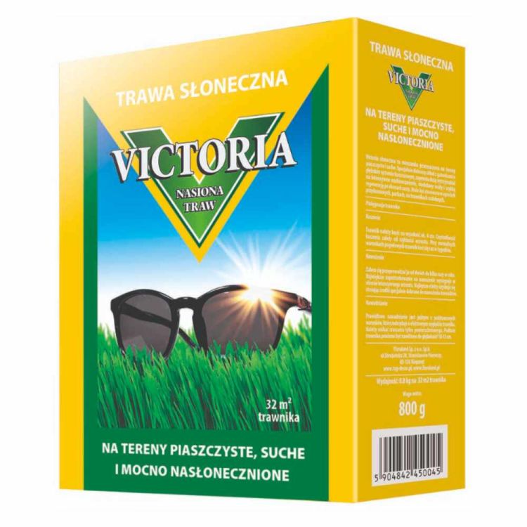 Trawa gazonowa Floraland Victoria Słoneczna 0,8kg mieszanka wydajność 32m2 na tereny nasłonecznione
