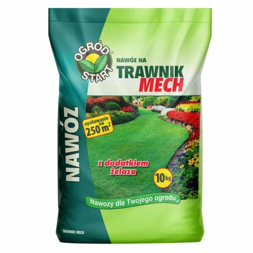 Nawóz na trawnik z mchem Ogród Start 10kg granulowany z żelazem