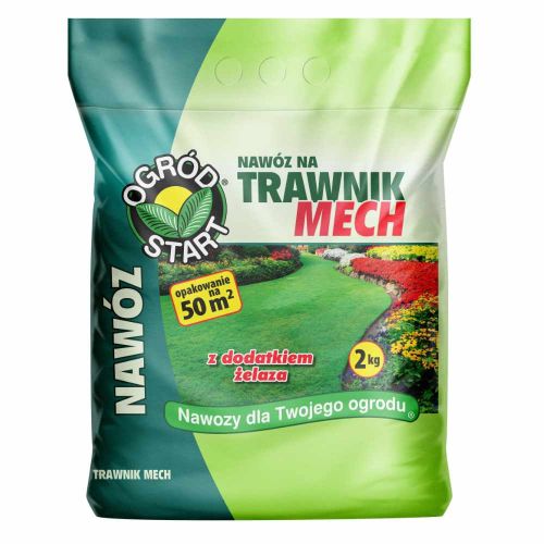 Nawóz na trawnik mech Ogrod Start 2 kg granulowany z żelazem na 50m2