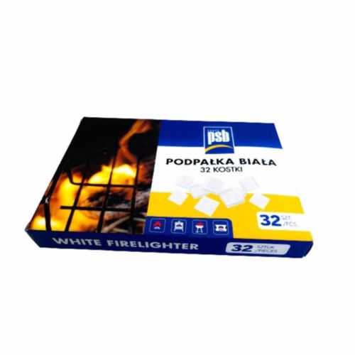 Podpałka parafinowa PSB biała kostki uniwersalne do grilla i kominka