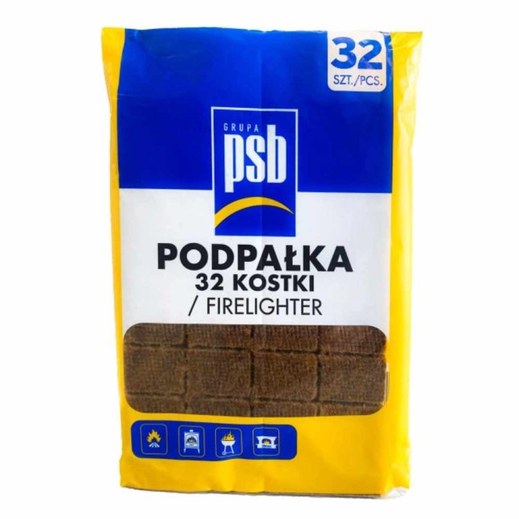 Podpałka parafinowa PSB biała kostki uniwersalne do grilla i kominka
