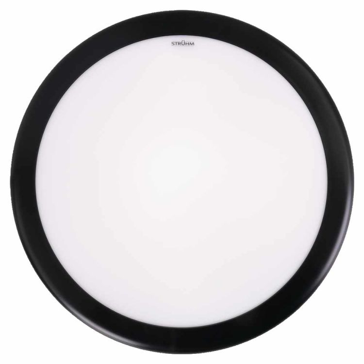 Plafon hermetyczny czarny 2xE27 max 2x18W IP54 IK10 Strühm – zdjęcie 2