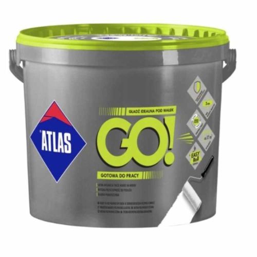 Gładź szpachlowa polimerowa Atlas GO 25 kg gotowa pod wałek 3mm – zdjęcie 1
