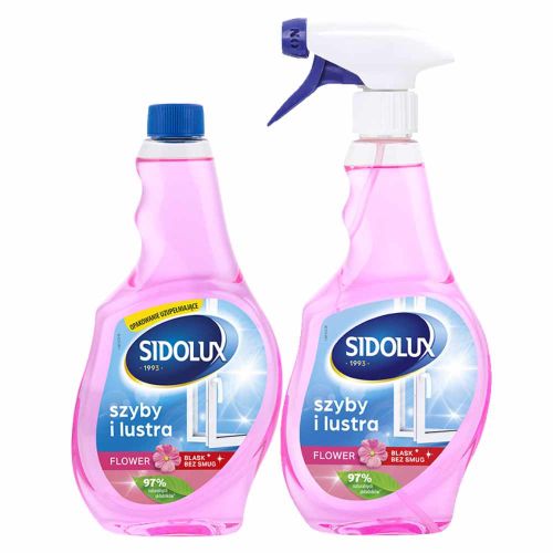 Płyn szyby Sidolux Flower 500ml + 500ml Nano Code – zdjęcie 1