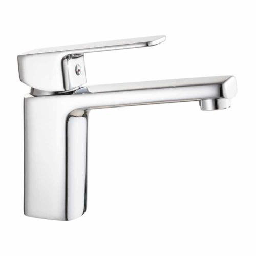 Bateria umywalkowa Deante Neo Maro ścienna chrom z głowicą ceramiczną