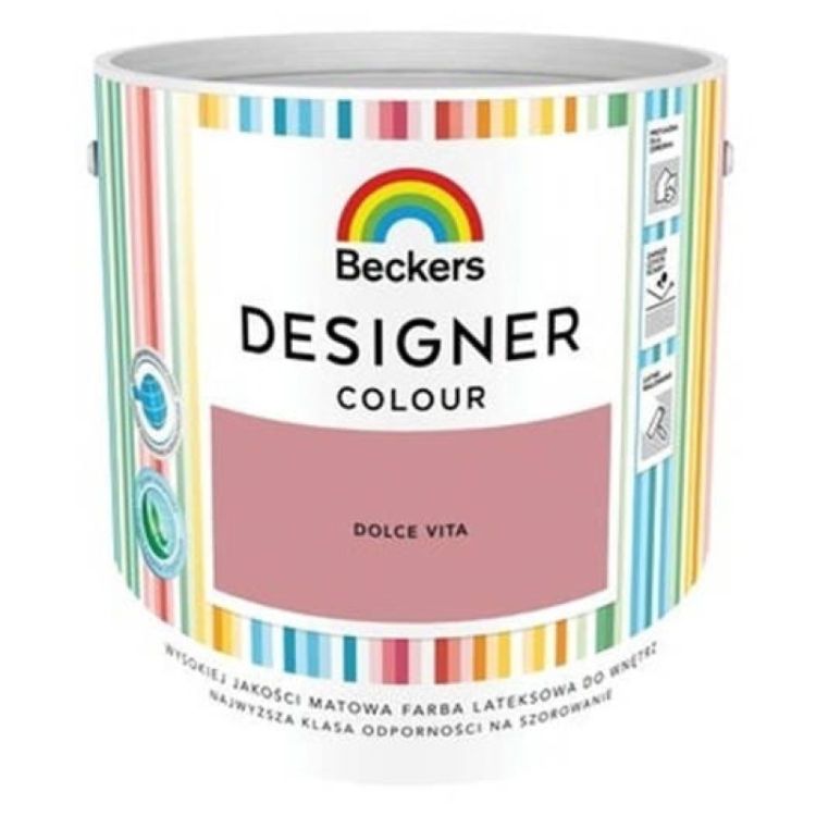 arba lateksowa Beckers Designer Colour Dolce Vita 2,5L plamoodporna matowa do ścian i sufitów