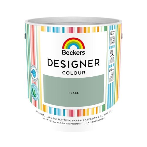 Farba lateksowa Beckers Designer Colour Peace 2,5L plamoodporna matowa do ścian i sufitów