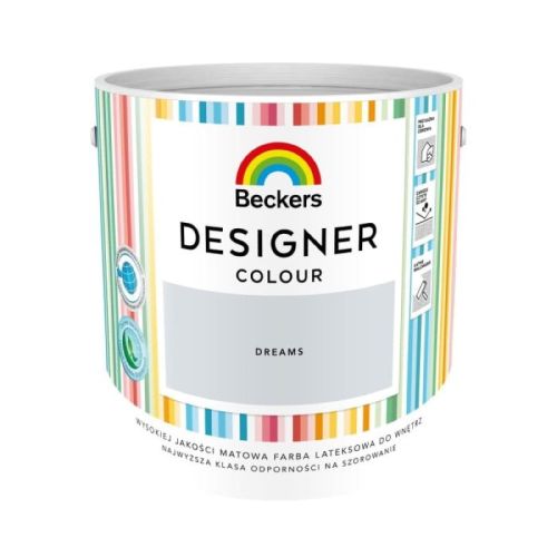 Farba lateksowa Beckers Designer Colour Dreams 2,5L plamoodporna matowa do ścian i sufitów