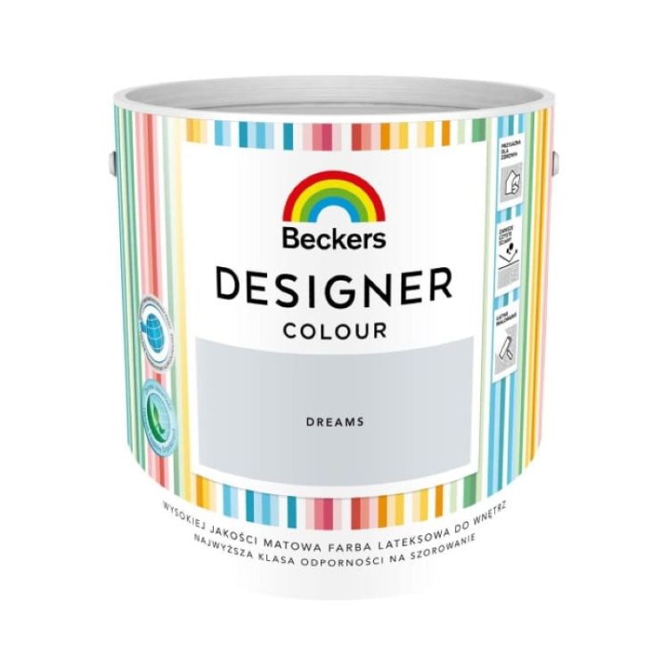 Farba lateksowa Beckers Designer Colour Dreams 2,5L plamoodporna matowa do ścian i sufitów