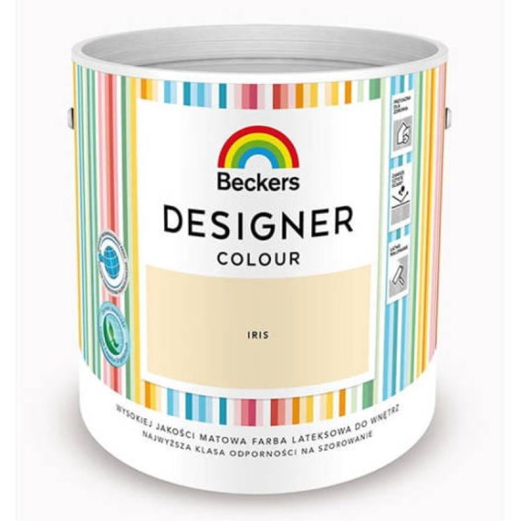 Farba lateksowa Beckers Designer Colour Iris 2,5L plamoodporna matowa do ścian i sufitów