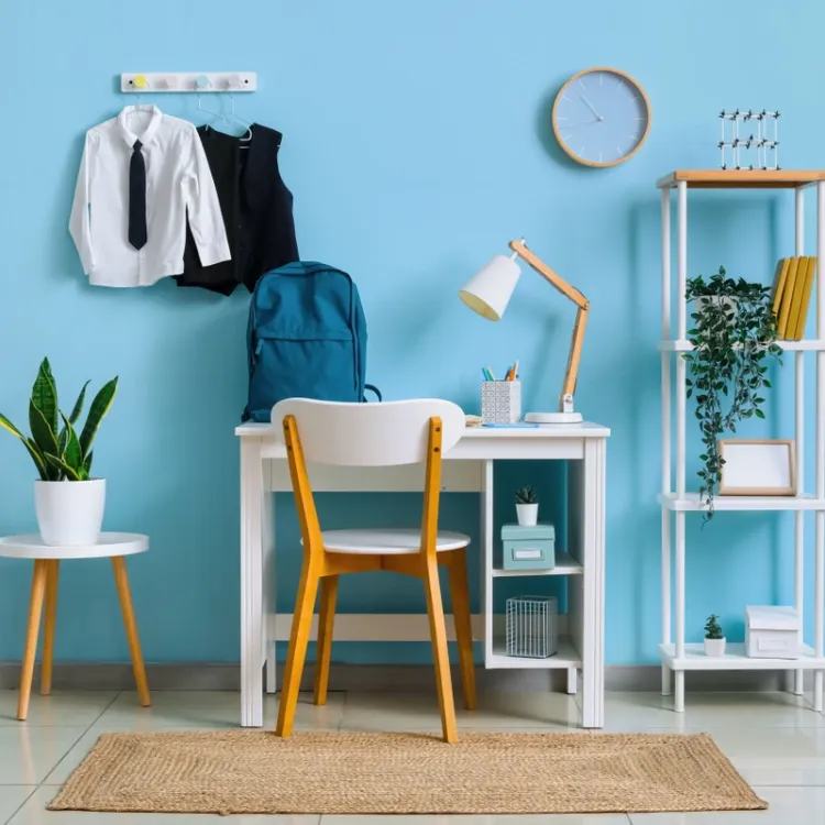 Farba lateksowa Dekoral Moc Koloru Niezapominajka 2,5L matowa do ścian i sufitów odporna na szorowanie do wnętrz