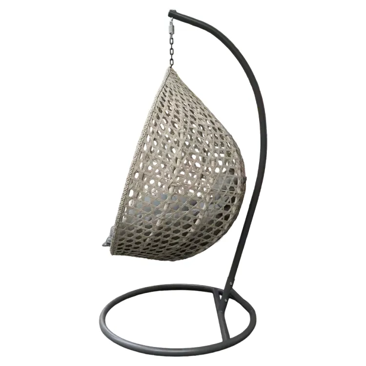 Fotel wiszący kokon do ogrodu rattan 150kg szary pojedynczy Laguna L Serpent Tree