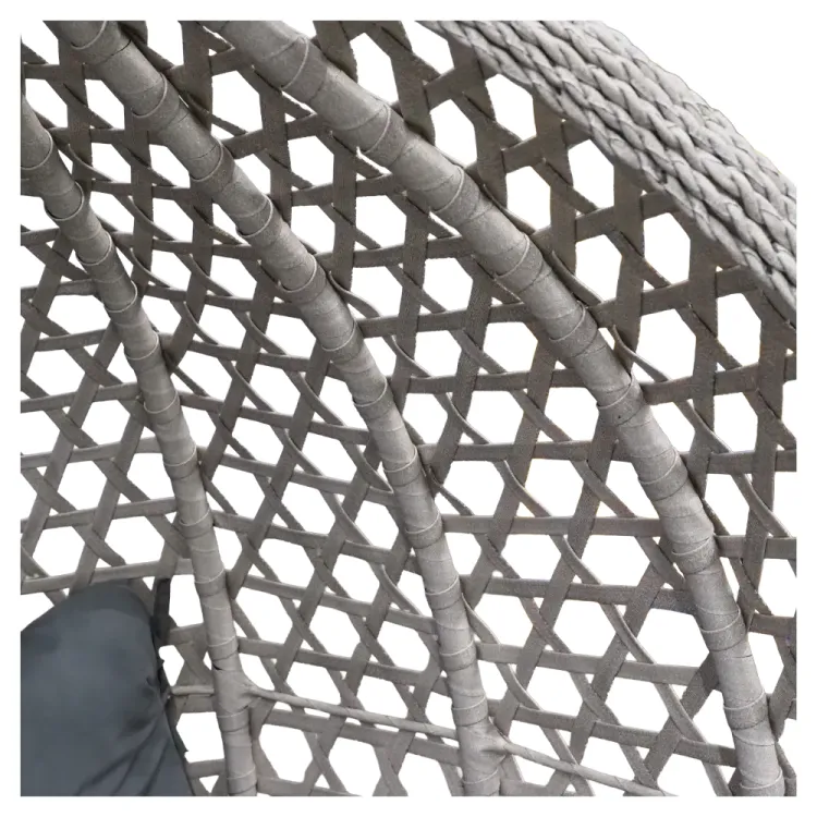 Fotel wiszący kokon do ogrodu rattan 150kg szary pojedynczy Laguna L Serpent Tree