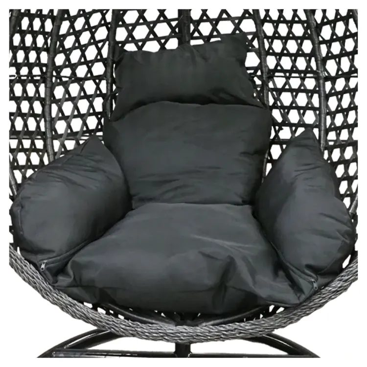Fotel wiszący kokon do ogrodu rattan 150kg czarny pojedynczy Laguna L Serpent Tree – zdjęcie 5