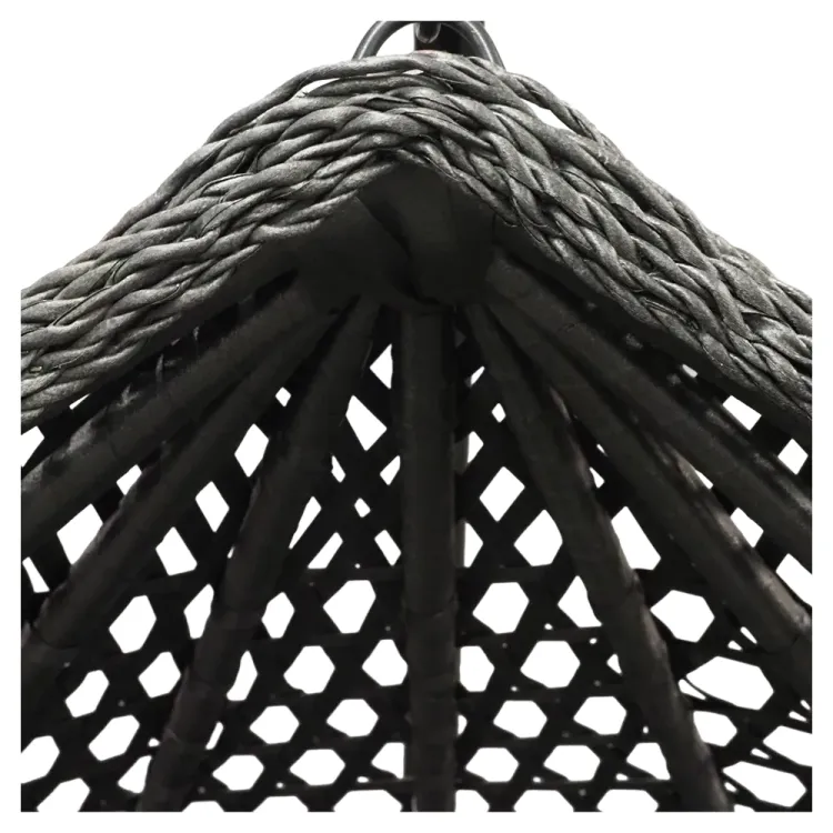 Fotel wiszący kokon do ogrodu rattan 150kg czarny pojedynczy Laguna L Serpent Tree – zdjęcie 6