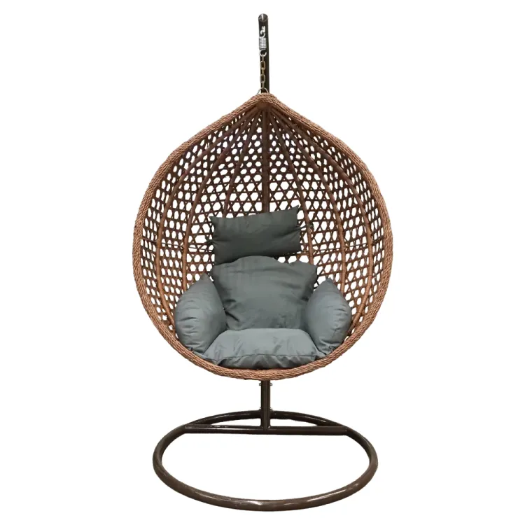 Fotel wiszący kokon do ogrodu rattan 150kg brązowy pojedynczy Laguna L Serpent Tree – zdjęcie 1