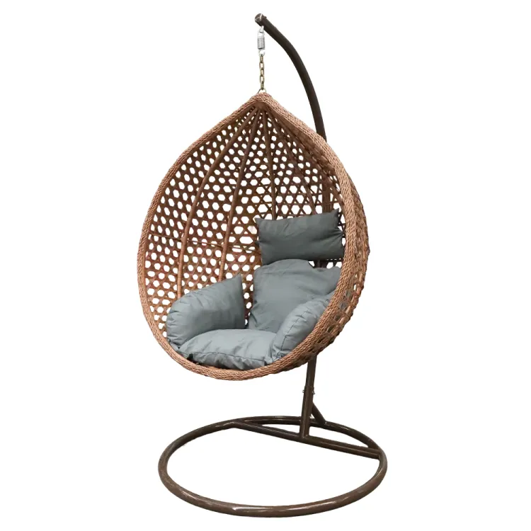Fotel wiszący kokon do ogrodu rattan 150kg brązowy pojedynczy Laguna L Serpent Tree – zdjęcie 2