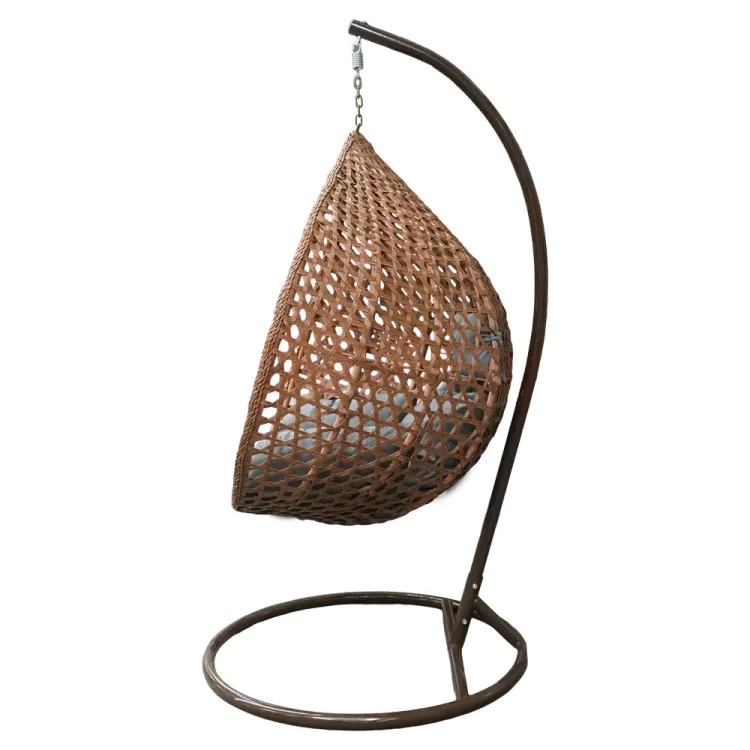 Fotel wiszący kokon do ogrodu rattan 150kg brązowy pojedynczy Laguna L Serpent Tree – zdjęcie 3