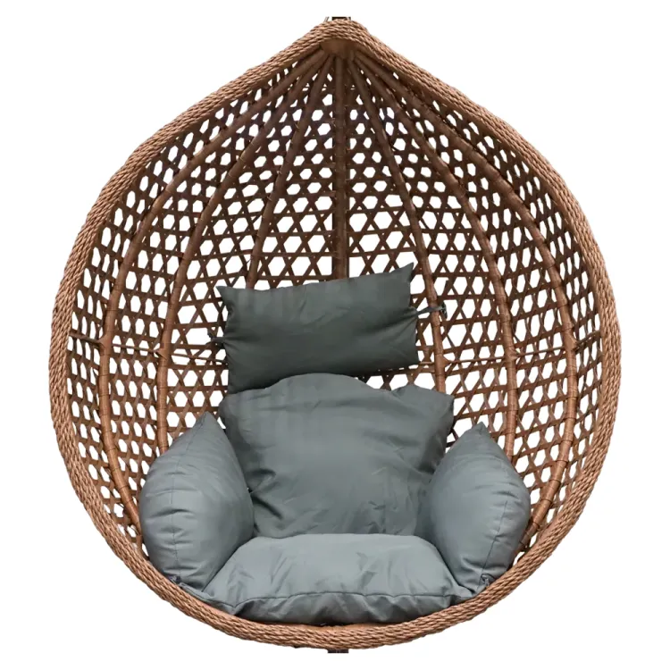 Fotel wiszący kokon do ogrodu rattan 150kg brązowy pojedynczy Laguna L Serpent Tree – zdjęcie 4