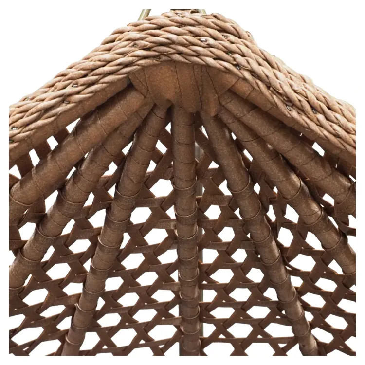 Fotel wiszący kokon do ogrodu rattan 150kg brązowy pojedynczy Laguna L Serpent Tree – zdjęcie 6