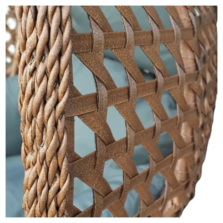 Fotel wiszący kokon do ogrodu rattan 150kg brązowy pojedynczy Laguna L Serpent Tree – zdjęcie 8
