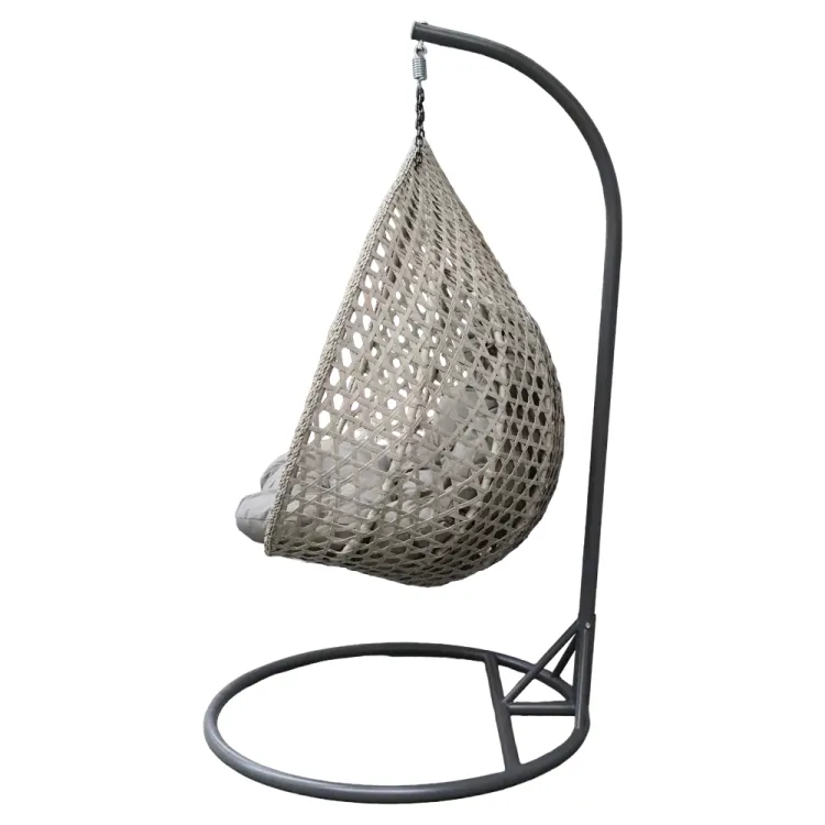 Fotel wiszący kokon do ogrodu rattan 180kg szary dwuosobowy Laguna XL Serpent Tree – zdjęcie 3